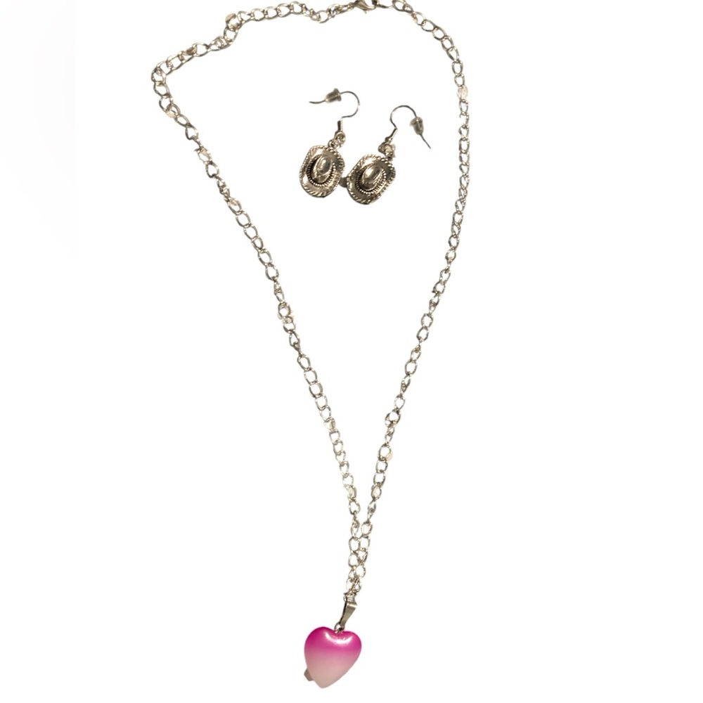 New cowgirl silver jewelry set